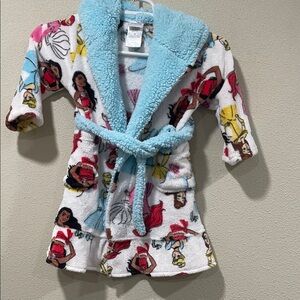 Disney Princess Hooded Robe 3T With Pockets